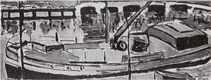 Boat in a Canal by Theo van Doesburg